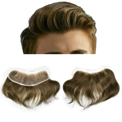 Miniatura 8 de Postizo frontal para hombres, extensión natural de la línea de cabello humano virgen para la frente, línea de cabello de repuesto para la frente, #1