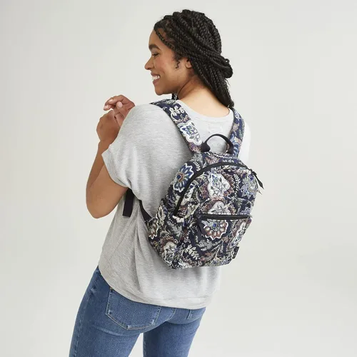 Miniatura 4 de Vera Bradley - Mochila pequeña de algodón para mujer, Tamaño único