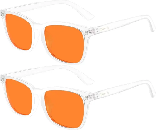 Miniatura 10 de Lentes con bloqueo de luz azul 98.6% para computadora y juegos, anti rayos azules dañinos para un mejor sueño, lentes ámbar antifatiga y fatiga