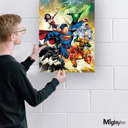 Miniatura 5 de MIGHTYPRINT DC Comics - Liga de la Justicia - Volumen #2 - Cosmos - Arte de portada variante de cómic - Arte de pared duradero de 17 x 24 pulgadas
