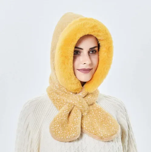 Miniatura 9 de Gorros de invierno para mujer, pasamontañas, bufanda, para clima frío, conjunto para mujer, gorro con capucha