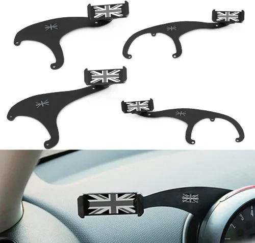 Miniatura 2 de Para Cooper F54 Clubman F55 Hardtop F56 Hatchback 2014-2020 Smartphone Soporte de Copa para Teléfono Celular con Clip Giratorio de Cuna