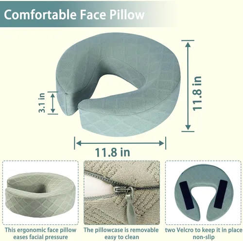 Miniatura 3 de Reposacabezas de masaje para cama, almohada ajustable para después de cirugía ocular, vitrectomía, reposacabezas de masaje para cama en casa