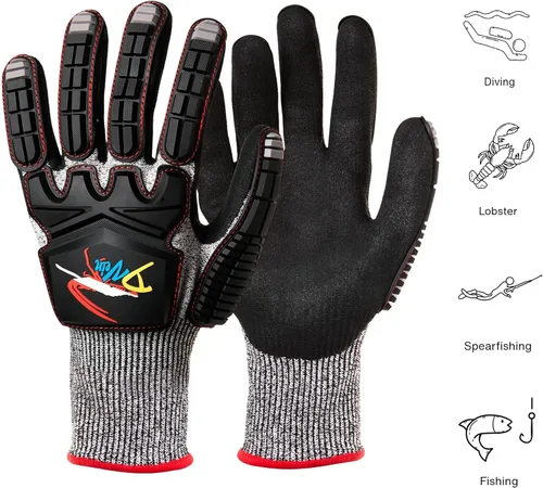 Miniatura 3 de D Vein Guantes de langosta para buceo Kevlar Pesca Submarina Guante de buceo Resistente a pinchazos