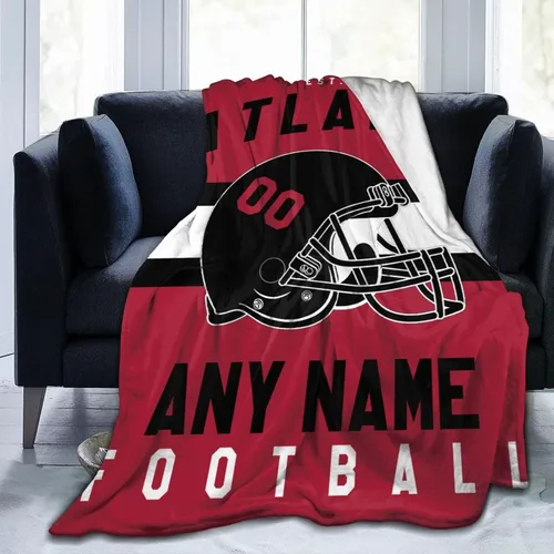 Miniatura 9 de SEAGGS Manta personalizada con diseño de ciudad de fútbol americano, decoración personalizada, manta impresa para añadir cualquier nombre y número