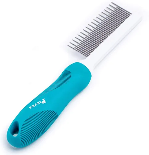 Peine para mascotas, peine de dientes largos y cortos para perros y gatos, peine de pelo de mascotas para kit de aseo en el hogar, elimina nudos,