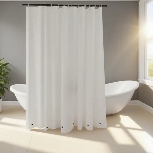Miniatura 17 de Cortina de ducha corta transparente de 60 pulgadas de largo, forro de cortina de ducha corta de plástico EVA 7G, 60 pulgadas de largo para baño