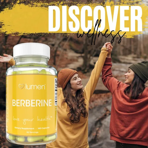 Miniatura 6 de Lumen Naturals Berberina para mujer – 1800 mg por porción – 180 cápsulas – 60 porciones – Hecho con berberina premium – Sin OMG, sin gluten, fórmula