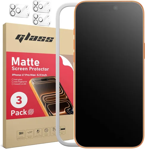 Miniatura 21 de Ambison Paquete de 2 Protectores de Pantalla Mate para iPhone 17 Pro Max de 6.9 pulgadas 2025, Antirreflejos y Antihuellas Dactilares, Sin Burbujas