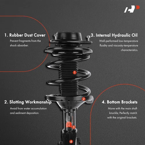 Miniatura 3 de A-Premium Puntales delanteros completos con conjunto de muelles helicoidales compatibles con Subaru Impreza 2011 2012 2013 2014, serie WRX, juego