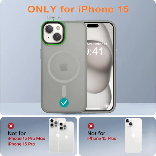 Miniatura 150 de Fuerte magnético para iPhone 11, compatible con Magsafe, [resistente a caídas de 13 pies] Funda trasera translúcida mate con sensación de piel