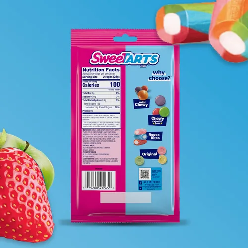 Miniatura 2 de SweeTARTS Ropes Twisted Rainbow Punch, 5 onzas, 6