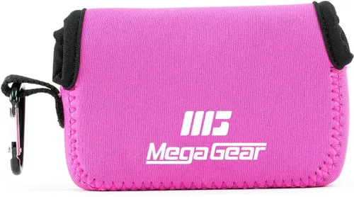 Miniatura 11 de MegaGear Canon Powershot Sx730 Hs, Sx720 Hs, Sx710 Hs, G16, G15 Funda de neopreno ultra ligera para cámara, con mosquetón, color gris, MG1246, piel