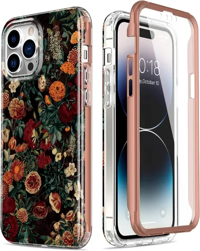 Miniatura 43 de Esdot Funda para iPhone 14 con Protector de Pantalla Integrado, Funda Resistente de Grado Militar con Diseños de Moda para Mujeres y Niñas, Funda