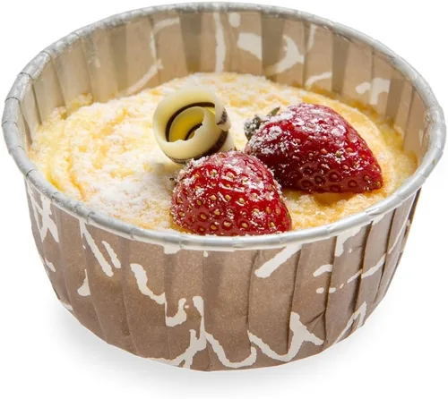Miniatura 19 de Restaurantware Panificio - Tazas para hornear de 0.4 onzas, 200 forros acampanados para magdalenas, cajas de papel marrón y blanco congelables
