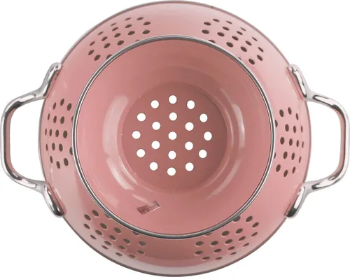 Miniatura 9 de Reston Lloyd Calypso Basics - Colador esmaltado con recubrimiento en polvo con base sólida, cesta coladora con asas, para pasta, bayas, verduras