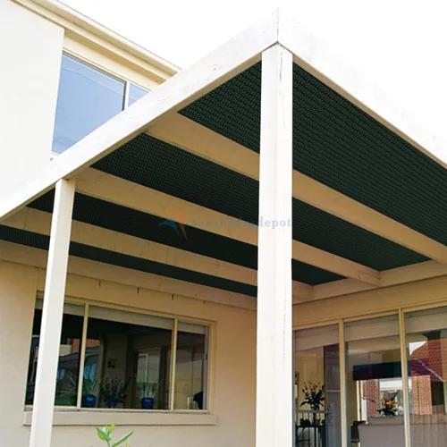 Miniatura 6 de TANG Rollo de tela para sombra solar, 8 x 35 pies, tela de sombra para jardín, color verde oscuro, malla de HDPE, cubierta de pérgola, toldo