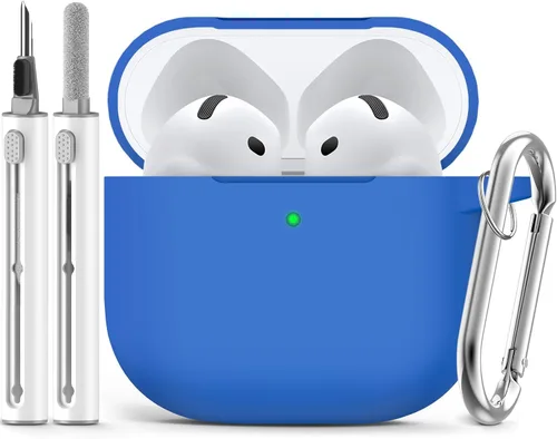 Miniatura 18 de Ljusmicker – Funda para AirPods 4 (2024) con cierre magnético en la tapa y juego de limpieza, funda protectora de silicona suave para Apple AirPods