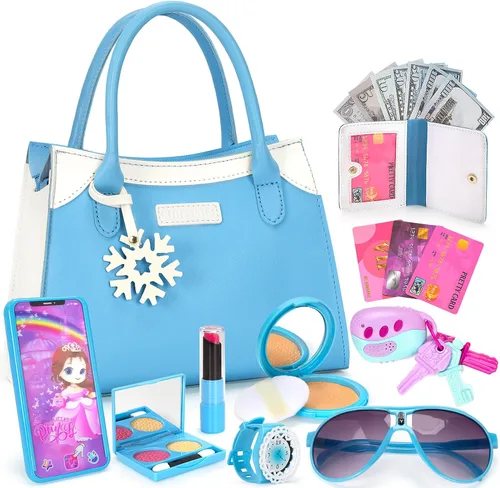 Miniatura 10 de Officygnet Juguetes para niñas de 3, 4, 5, 6, 7, 8 años – Juguetes de princesa para niñas pequeñas, bolso con accesorios, bolso de juguete