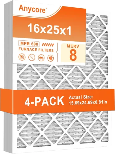 Miniatura 10 de Paquete de 2 filtros de aire plisados MERV 8 HVAC para horno de CA de 14 x 14 x 1 pulgadas para oficina en casa MPR 600 FPR 5