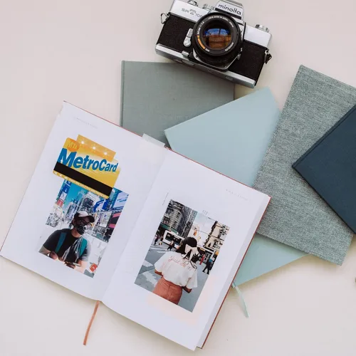 Miniatura 5 de Promptly Journals, Un diario de viaje completo desde el embarque hasta la exploración (azul en polvo, cuero sintético) Diario de vacaciones Diario