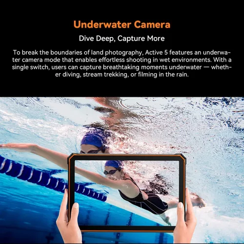 Miniatura 4 de Blackview Tablet resistente de 9 pulgadas, Android 15 tableta impermeable con Gemini AI, 18GB+128GB TF 2TB, 180Hz, IP68/IP69K, MIL-STD-810H a prueba