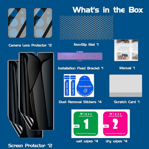 Miniatura 6 de LYWHL Protector de pantalla de privacidad para Samsung Note 20 Ultra, compatible con identificación de huellas dactilares, película flexible