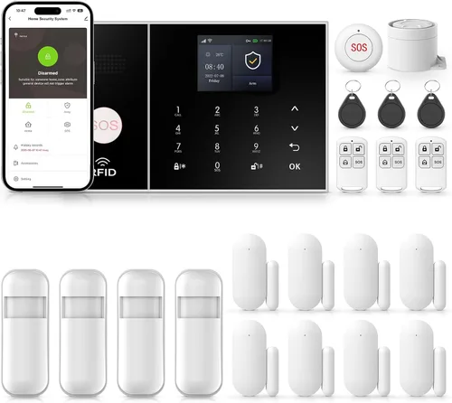 Sistema de alarma para seguridad del hogar, sistema de alarma inteligente para el hogar, sistema de alarma inalámbrica WiFi para el hogar con