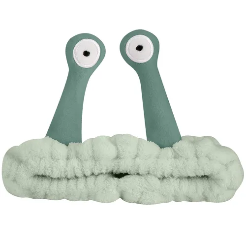 Miniatura 11 de Jowmoy Bonita diadema de orejas de conejo, diseño de ojo de rana, elástica para lavar la cara, para mujeres, maquillaje, ducha, spa. Q-Orejas