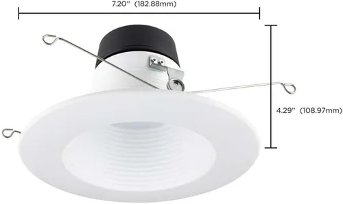 Miniatura 5 de Satco 9W CCT-Baffle profundo empotrable LED Downlight 4.29 pulgadas de alto y 7.2 pulgadas de ancho