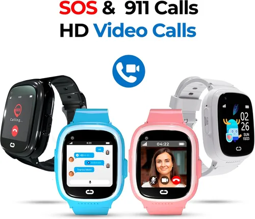 Miniatura 3 de Reloj para niños con localizador GPS, llamadas bidireccionales, seguimiento en tiempo real y alertas SOS - Reloj inteligente para niños