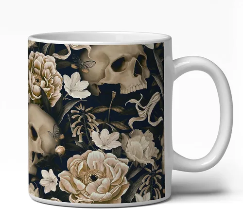 Miniatura 9 de GotPrint Tazas de calabaza con temática de calavera oscura de Halloween, taza de café de cerámica, regalos de Halloween para mujeres, hombres