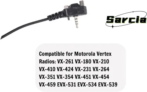 Miniatura 7 de VX-261 Auricular para Motorola Vertex Yaesu Standard VX-230 VX-231 VX-298 VX-350 VX-351 VX-180 EVX-531 2 Way Radio Walkie Talkie Kit de vigilancia
