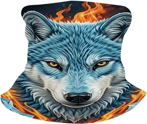 Miniatura 6 de Wolf Neck Gaiter Breathable & Moisture-Wicking Face Mask Bandana Balaclava Sun Protection Face Cover Scarf Lightweight Seamless Design for Outdoor