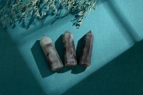 Miniatura 3 de DUQGUHO Piedras curativas de labradorita de 2 pulgadas, torre de varita de cristal, puntos de cuarzo natural, piedras preciosas hexagonales