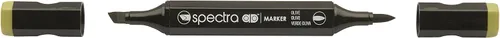Miniatura 7 de AD Marker Chartpak Spectra, Tri-Nib y cepillo de doble punta, verde manzana, 1 cada uno (S044AD)