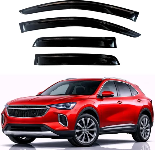 Miniatura 254 de KPY Visor de ventana compatible con Hyundai Tucson 2021-2025, 4 piezas de deflector de ventilación para ventana lateral, estilo Mugen, protector