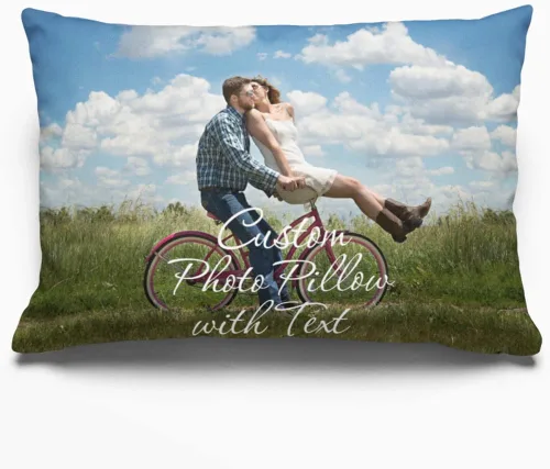 Miniatura 8 de Fundas de almohada personalizadas con texto de imagen, 12 x 12 pulgadas, fundas de almohada cuadradas personalizadas de doble cara para sofá cama