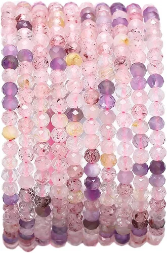 Miniatura 24 de BEADIA Cuentas Facetadas de Piedra Natural Amazonita Rondelle 3x4mm Cuentas Semipreciosas Sueltas para Hacer Joyas 38cm