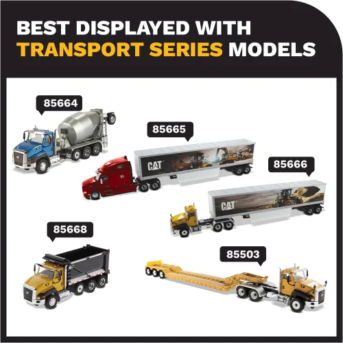 Miniatura 7 de Tractor de cabina de día Caterpillar CT660 con remolques murales - Diecast Masters - 85666