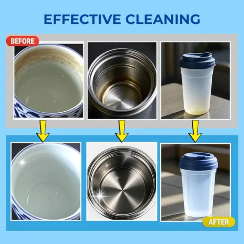 Miniatura 5 de flowcheer Paquete de 36 tabletas de limpieza de botellas Fórmula potente y de control de olores Limpiador profundo para acero inoxidable