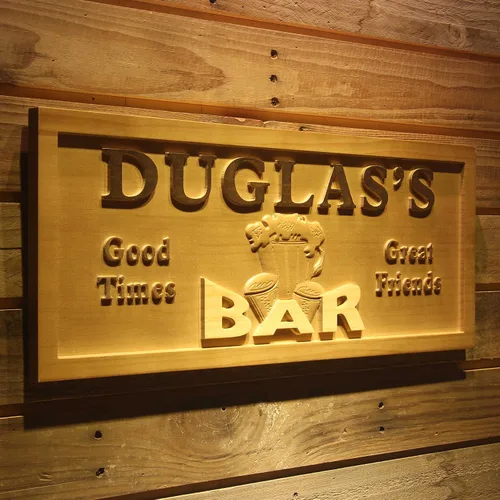Miniatura 62 de ADVPRO wpa0053 - Letrero personalizado con nombre grabado en 3D de madera para el hogar, bar, cerveza, decoración del hogar, placas de casa de lago