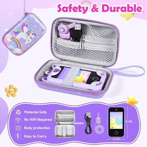 Miniatura 4 de Teléfono inteligente para niños para niñas, teléfono de juguete con cámara para niños de 3, 4, 5, 6, 8 años, regalos de cumpleaños de Navidad