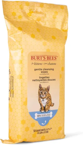 Miniatura 9 de Burt's Bees for Pets Toallitas de aseo para gatos con suero de leche y miel, toallitas de baño sin agua para limpieza de cara, patas, cola y pelaje