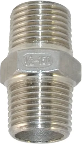 Miniatura 14 de Pezón hexagonal roscado macho NPT de 1/8 "x 1/8", acoplador rápido de acero inoxidable 304 (1/4")
