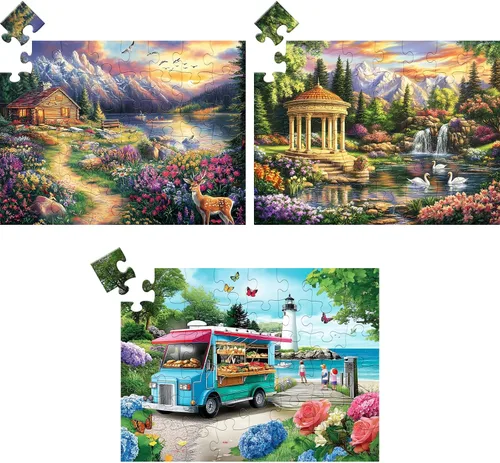 Miniatura 12 de Paquete de 4 rompecabezas de 24 piezas grandes, productos y actividades para personas mayores con demencia, Alzheimer, juego cognitivo de Alzheimer
