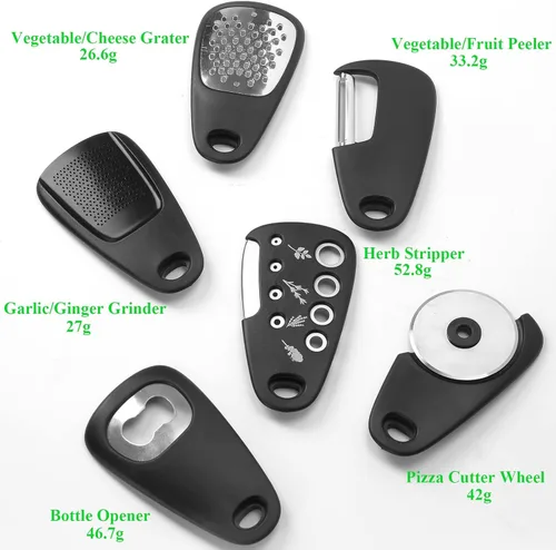Miniatura 3 de 2 Pack Kitchen Gadgets Set 12 Pieces, Space Saving Cooking Tools Kitchen Accessories-Garlic Grinder, Cheese Grater, Vegetable Peeler, Pizza Cutter