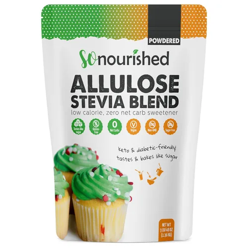Miniatura 10 de So Nourished Stevia con edulcorante de alulosa granular - Sustituto de azúcar 1:1, Keto - 0 calorías, 0 carbohidratos netos, sin OGM (3 lb / 48 oz)