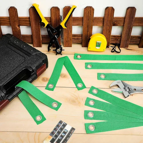 Miniatura 5 de 32 correas de árbol de 15.74 pulgadas para estacas con ojales, estacas resistentes para árboles y plantas, estacas para guiar, estacas recién Verde