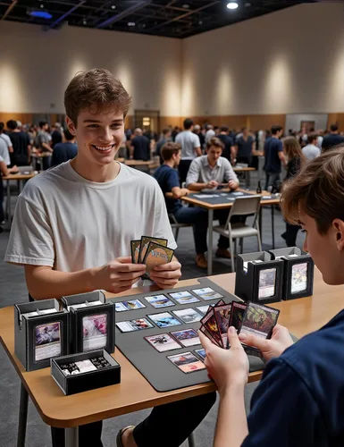 Miniatura 6 de UAONO Caja de cartas para MTG con pantalla Commander, funda de cartas 5 en 1 con capacidad para más de 800 tarjetas sin mangas, organizador